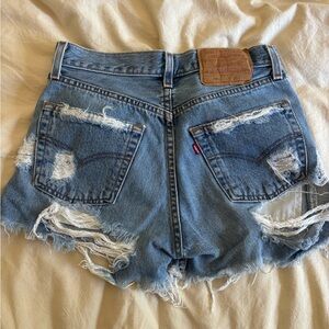 Levi's Distressed Blue Jean Shorts